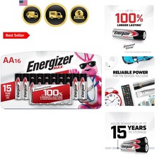 MAX AA Batteries 16 Pack, Double A Alkaline Batteries