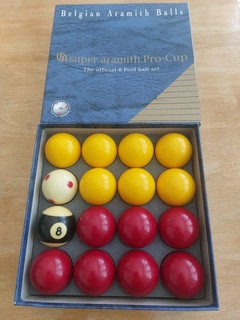 Aramith S3739 Super Pro Cup 2" Reds & Yellows Pool Ball Set
