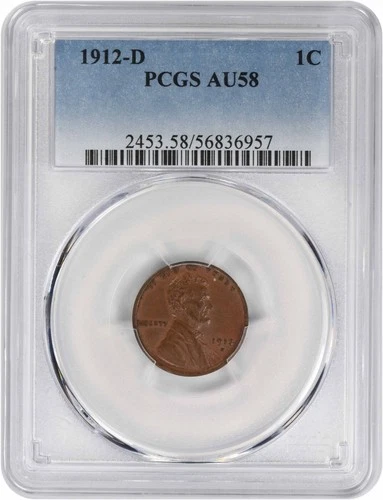 1912-D Lincoln Cent AU58 PCGS