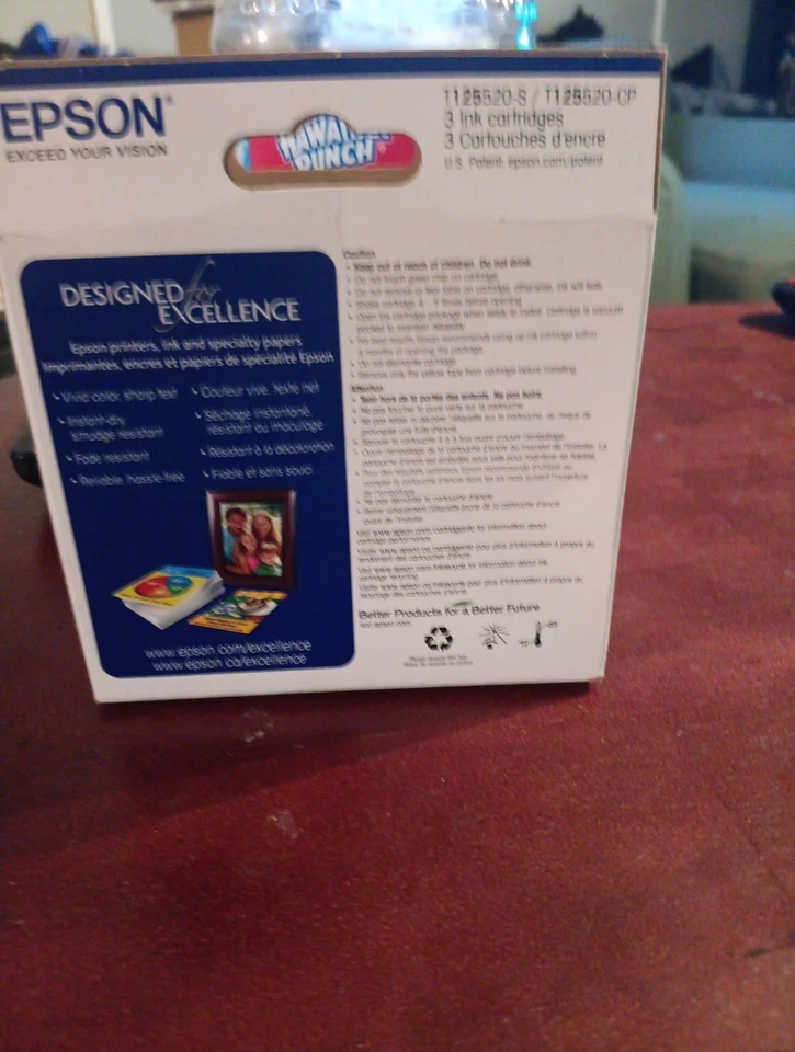 Epson Genuine 125 Color Ink Cartridge Cyan Magenta Yellow Black Expired 03/23 - Image 2 of 3