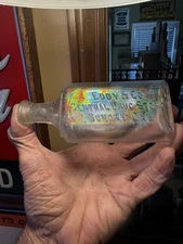 EDDY & CO. CENTRAL DRUG STORE Sonora, California Embossed Pharmacy Bottle