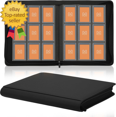 Toploader Binder,Trading Card Binder Storage Hold up 288 Cards 9-Pocket Top Load