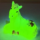 WVG Pressed Fenton Mould Topaz Foal w/ Pink Floral/White Hair by Barnes only 6