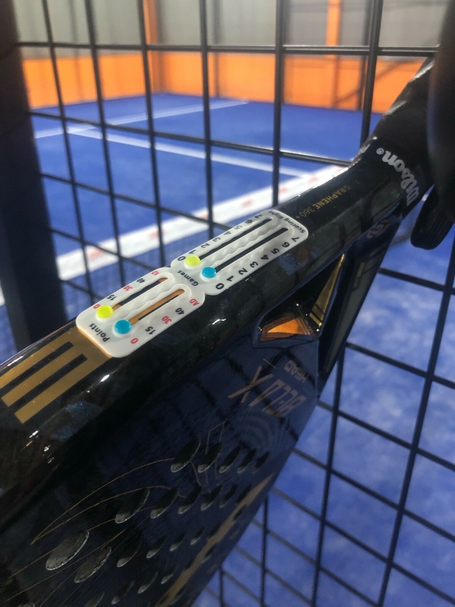 Tennis Point Counter Racket Racket Mounted Score Counter 2-Pack Tennis & Padel Score Keepers - Easy ...