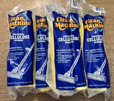 5 Clean Machine Universal Cellulose Sponge Mop Head Refill HTF Lot Of 5