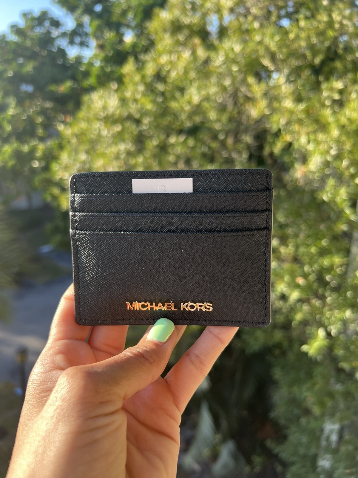 Michael Kors Lg Card Holder Wallet Leather Black | eBay