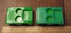 2 Vintage Fisher Price Little People cars  - green/white  (lot #3) -one faded