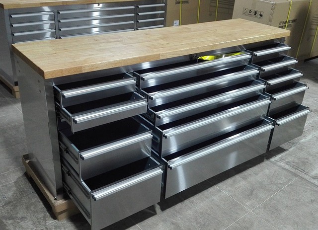 Thor Htc7215w Large 72 15 Drawers Tool Chest Stainless Steel