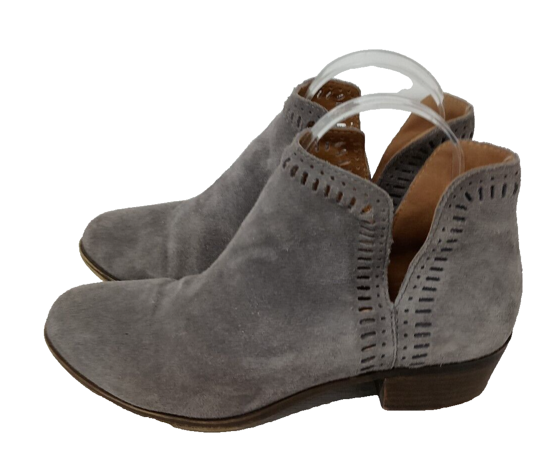 little  Lucky Brand Womens Bastina Ankle Booties Size 8M Gray Suede
