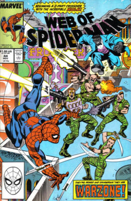 Web of Spider-Man (1985) #  44 (6.0-FN) Hulk/Mr. Fixit 1st Warzone 1988