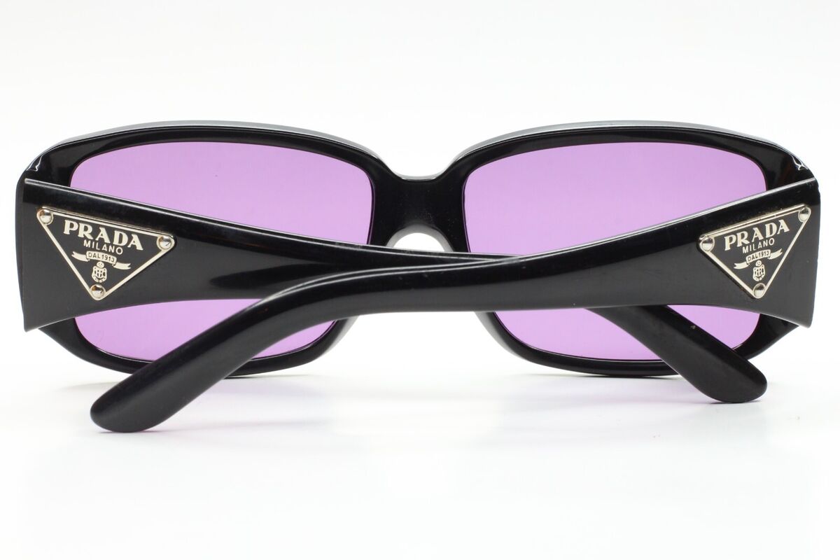 Prada SPR 16L 1AB-1A1 Black Tinted Purple Designer Prada SPR 16L 1AB-1A1 Black Tinted Purple Designer