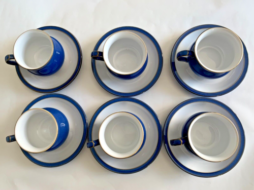Denby Imperial Blue Cup and Saucer Tea Coffee Cup 1 2 3 4 5 OR 6 Excellent - Picture 5 of 13