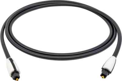 Schwarzes Oehlbach TOSLink Kabel mit 150 cm Länge, 50 Jahre Oehlbach Edition