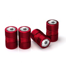 4x Red Soccer Ball Foot Ball Car Truck Motorcycle Wheel Tire Valve Stem Caps
