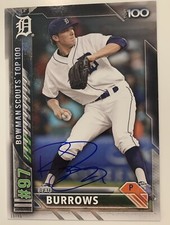 Beau Burrows Auto Signed 2016 Bowman Scouts Top 100 Jumbo 5x7 15/49 In Person