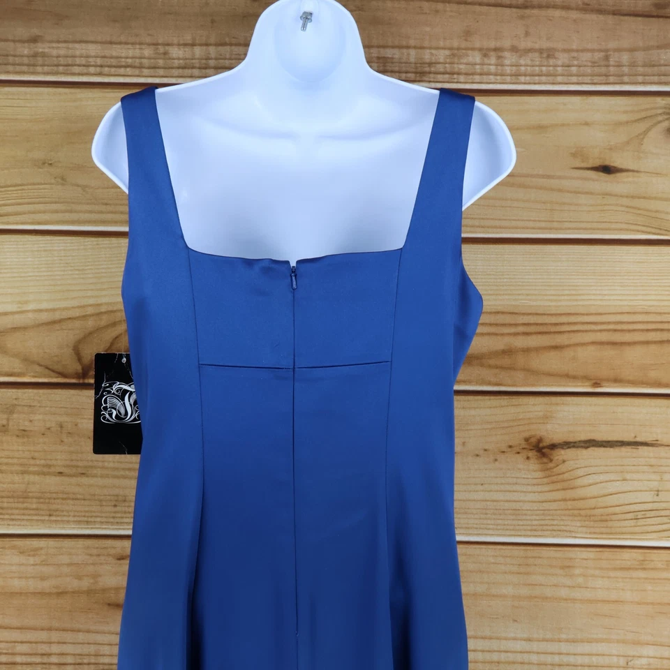 Vestido lápiz sin mangas Jax panel frontal para mujer talla 10 azul forrado con cuentas NUEVO Foto 4 de 4