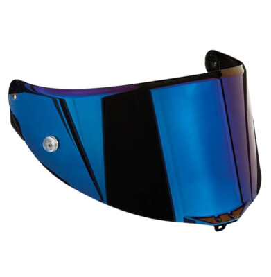 Visier AGV Race 3 / Pista GP-R/ Corsa-R Blau verspiegelt AS/tear-off-system+Pins