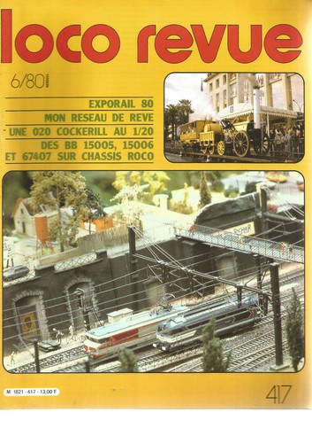 LOCO REVUE N°417 O20 COCKERILL AU 1/20 / BB 15005-15006 ET 67407 CHASSIS ROCO | Condition: Occasion
