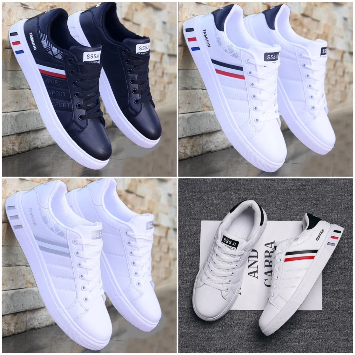 Mens Black White Sport Walking Tennis Shoe Fashion Cheap Sneakers Sneakers