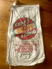 Vintage Funk's Cloth Seed Bag Seed Sack Original with Tag