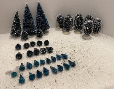 Dept 56 & Lemax Lot Of 40 Trees Accessories 2-7 
