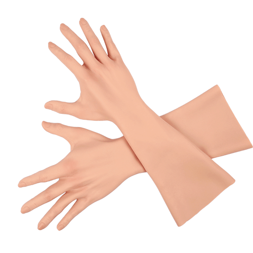 Guante de silicona realista cubierta de piel para manos cicatrices manga para manos disfraces travesti - Imagen 11 de 28