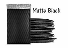 6x10, 4x8" Beautiful Matte Black Metallic Bubble Mailers, Padded Mailing Shippin