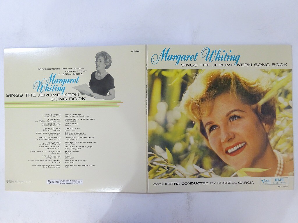 Margaret Whiting Sings The Jerome Kern Song Book Verve MG V Margaret Whiting Sings The Jerome Kern Song Book Verve MG V