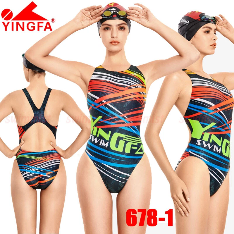 NUEVO CON ETIQUETAS TRAJES DE BAÑO DE ENTRENAMIENTO DE CARRERAS DE COMPETICIÓN PARA MUJER YINGFA 678 TODAS LAS TALLAS Foto 2 de 4