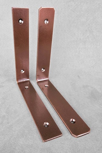 Industrial Handmade Shelf Brackets Heavy Duty PAIR Steel Rustic Scaffold Board - Picture 19 of 63