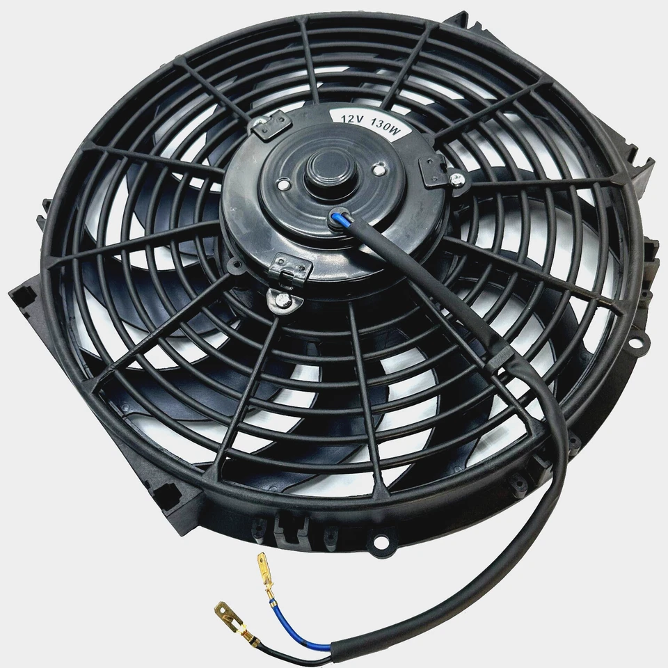 VENTILADOR DE REFRIGERACIÓN RADIADOR MOTOR ELÉCTRICO 12-13 PULGADAS ENORME 130W MOTOR 12V CABLE COLETA Foto 2 de 4