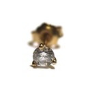 14k yellow gold .32ct round diamond stud earring SINGLE EARRING NOT A PAIR — photo 3