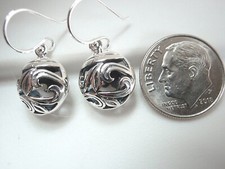 Swirls Filigree Earrings 925 Sterling Silver Dangle
