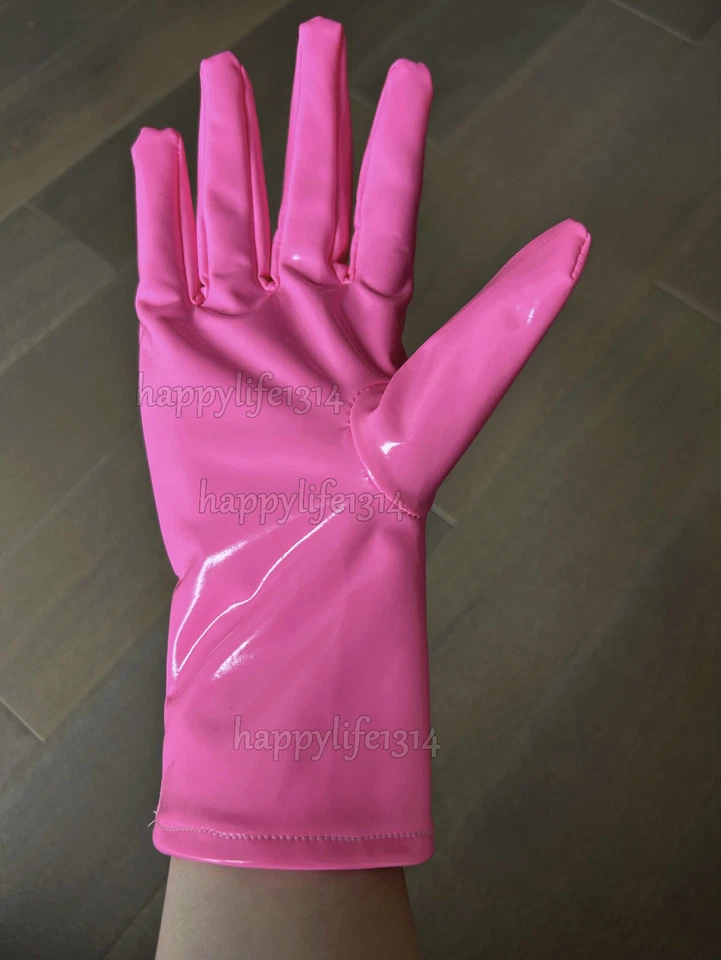Guantes Cortos PVC Imitación Cuero Zentai Opera PU Accesorios Vestir Elegante Foto 4 de 4