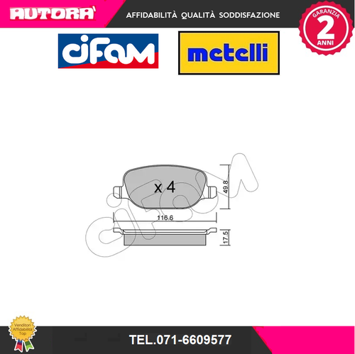 8227040 Disc Brake Pad Kit (Brand-Cifam)