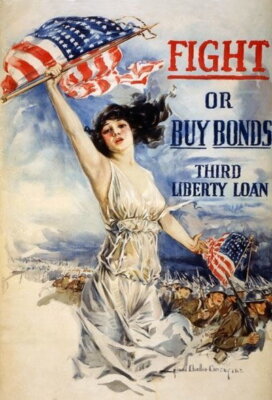 83915 Vintage Fight or Buy Bonds Loans Fund Raising Decor Wall Print Poster