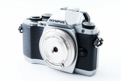 Olympus OM-D E-M10 16.1MP 15mm Lens Set Silver [Exc+++] w/8GB SD,Strap [249]