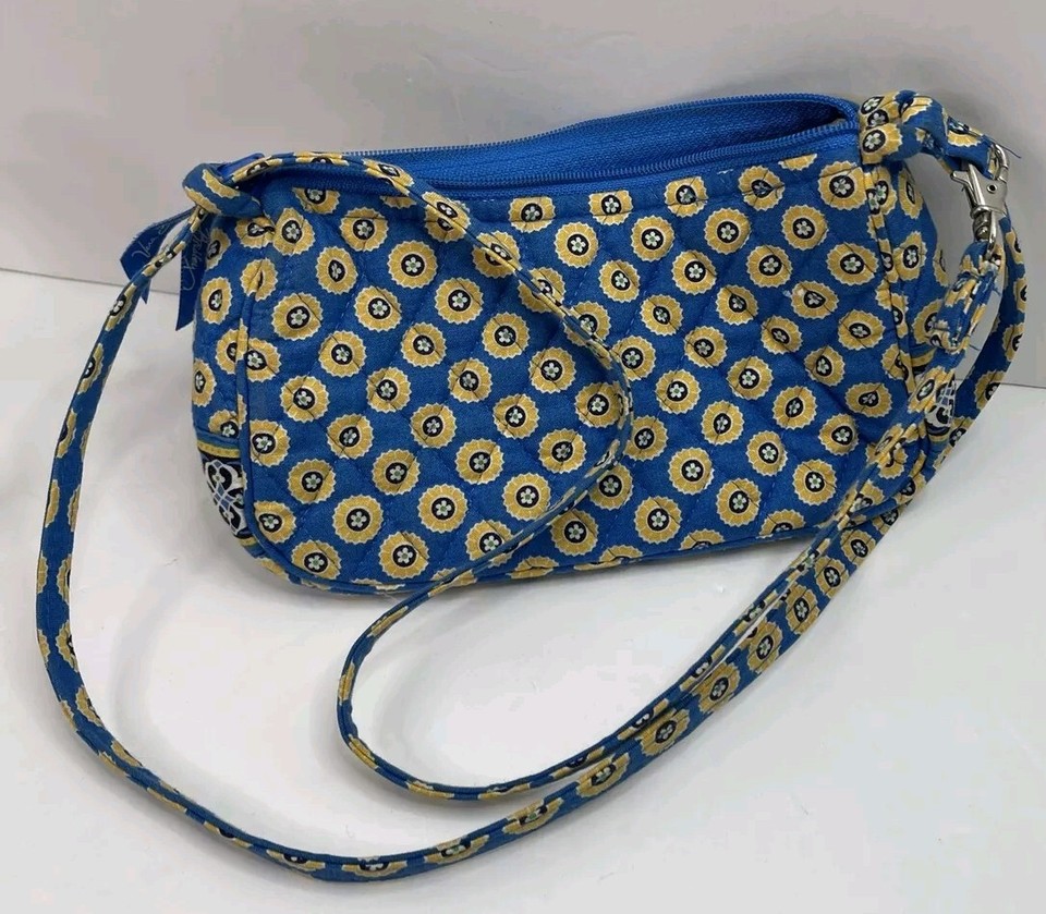 VERA BRADLEY RETIRED RIVIERA BLUE 2008 SMALL CROSSBODY PURSE HANDBAG