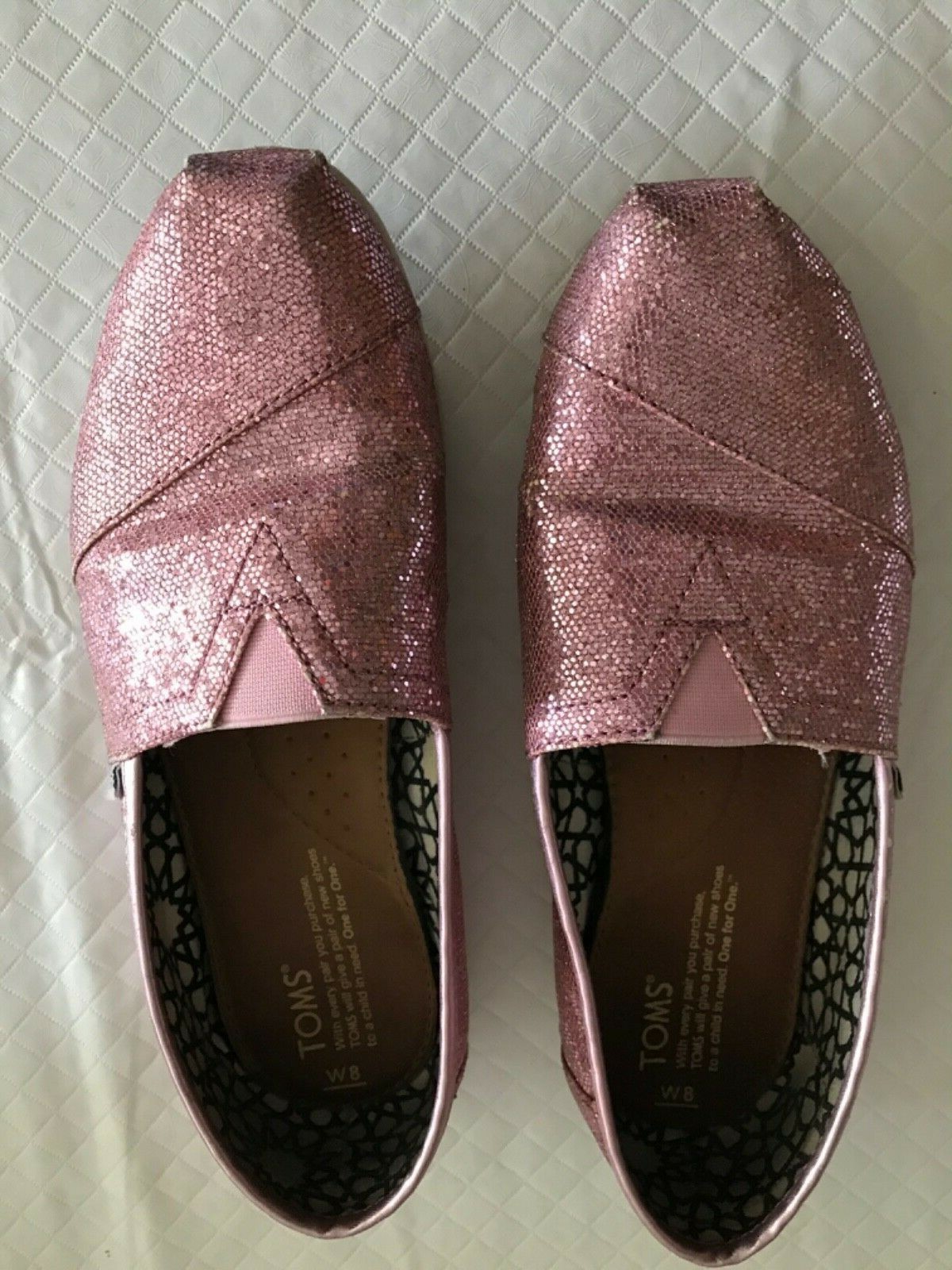 toms classic rose gold glimmer women's