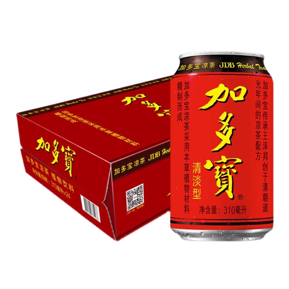 JiaDuoBao Herbal Tea Drink Traditional Chinese NaturalCooling Tea 310ml(24 Cans)