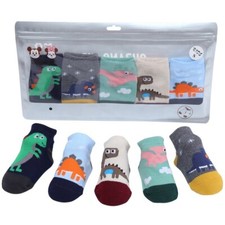 10 Pairs Baby Boy Non-Slip Ankle Sock - Newborn - Dinosaur  Animal Prints