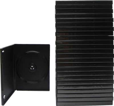 25) Black Empty Standard Replacement Single DVD Cases Boxes 14mm