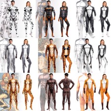 Cosplay Tiere Schlange Fuchs Löwe Tiger Leopard Jumpsuit mit Schwanz Bodysuits