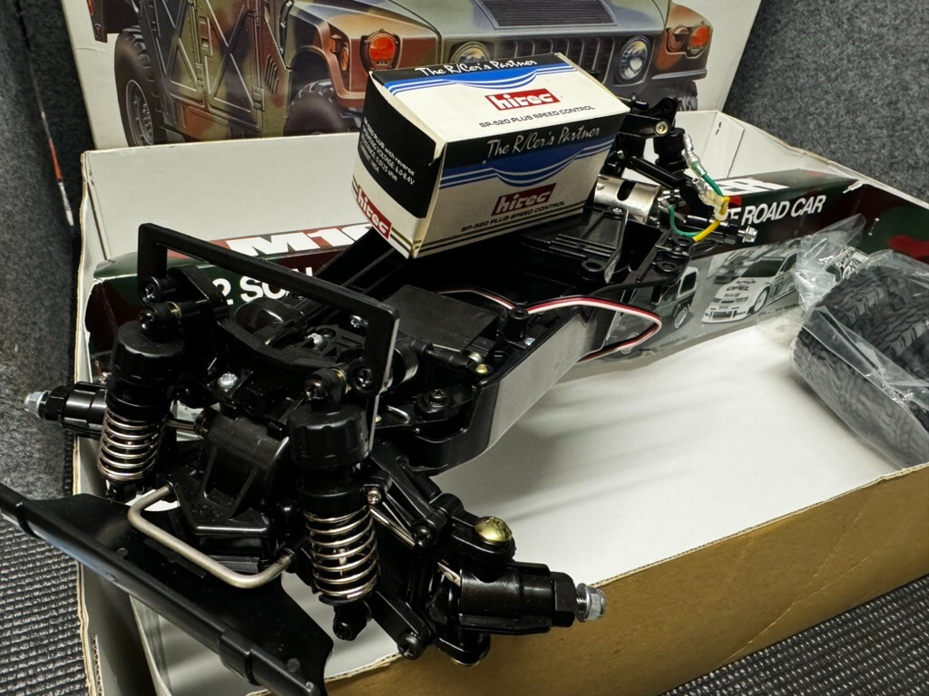 Vintage Rare Tamiya 1/12 RC M1025 Hummer Military on a TA01