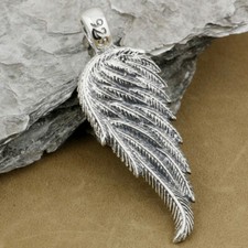 2-Side 925 Sterling Silver Angel Wing Pendants Charm Jewelry 8A008D HZ
