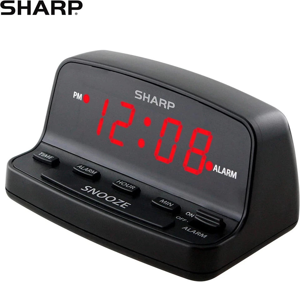 Digital Alarm Clock With Keyboard Style Controls Battery Back Up Easy to Use NEW - Image 2 of 4