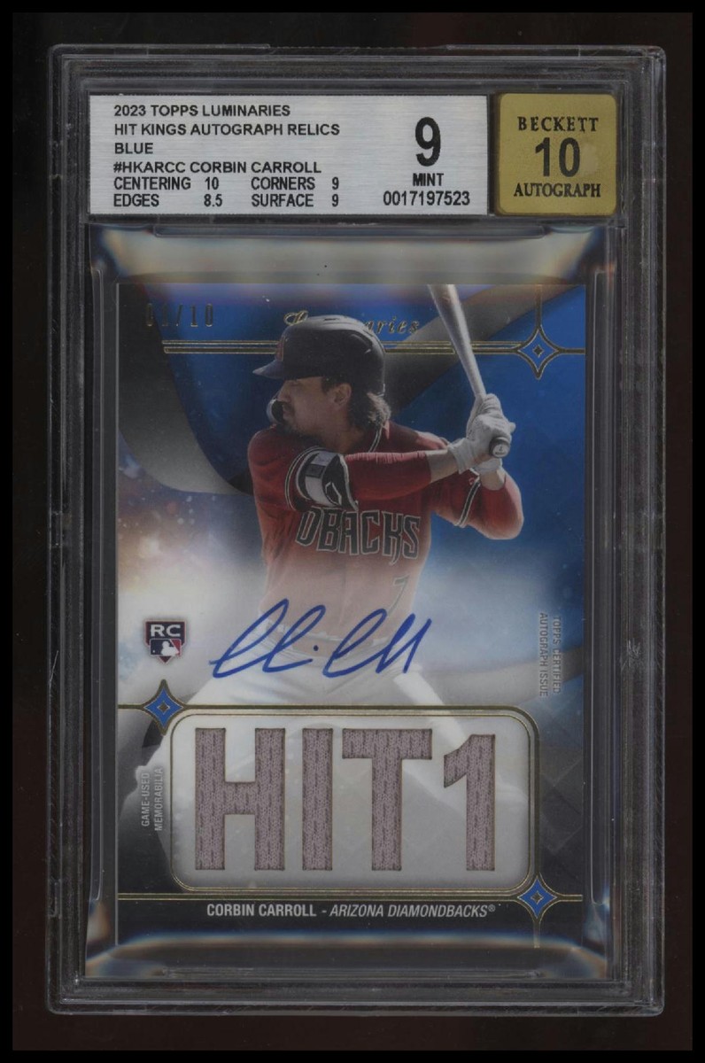 ゲームセンター・ゲームカード 2023 TOPPS Luminaries MLB Corbin Carroll 2023 Topps Luminaries Hit Kings Autograph Relics Blue Corbin