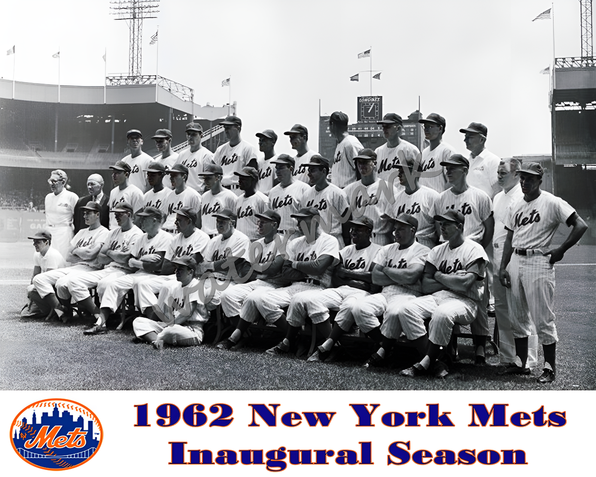 MLB 1962 New York Mets Team Picture Polo Grounds Inaugural Season