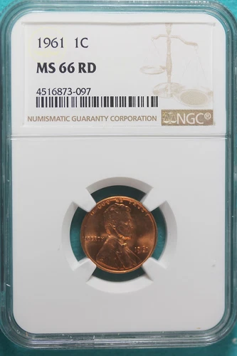 1961 NGC MS66 RD Lincoln Memorial Cent #A9213
