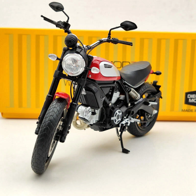 TRUE SCALE MINIATURES 1/12 DUCATI SCRAMBLER MODEL 2015 ROSSO TSM MODELLINO MOTO - Immagine 4 di 4